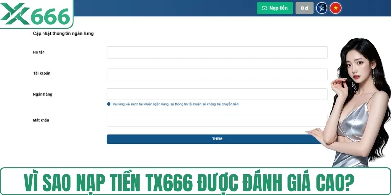 Vì sao nạp tiền TX666 luôn được người chơi tin tưởng?